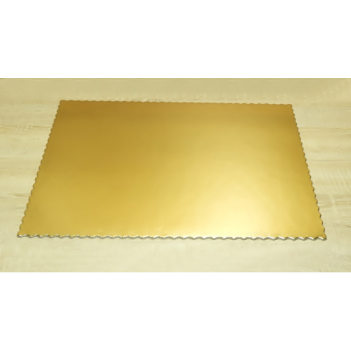 Podkład złoty prostokątny fala 36 x 46 cm